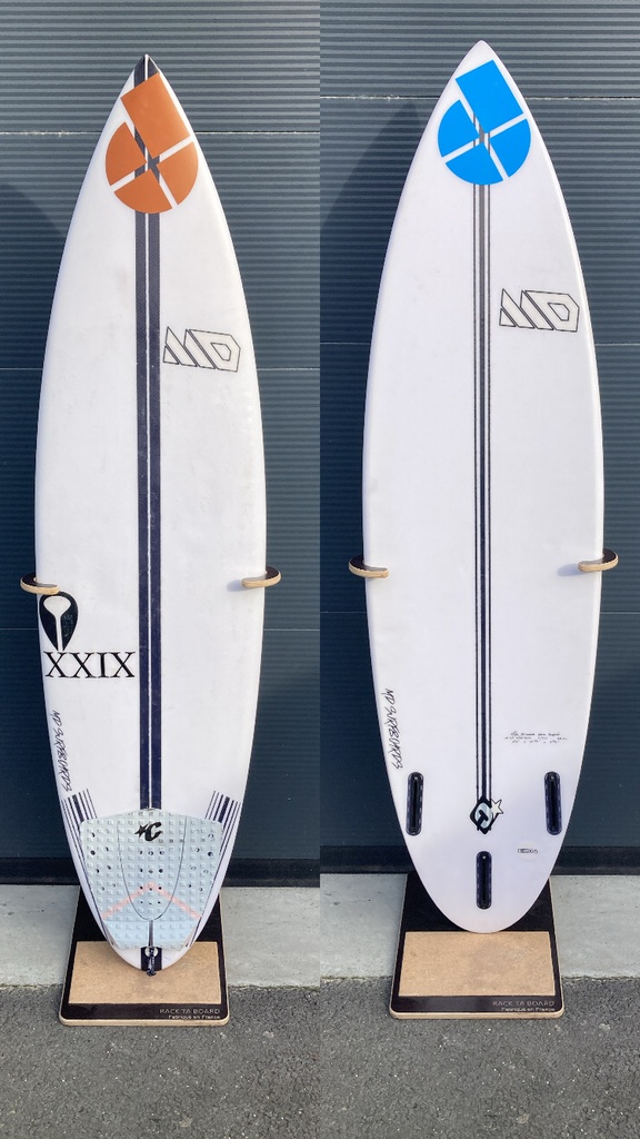 Custom Sharp sword round MD surfboards 6'0 28,2L Gaspard Larsonneur